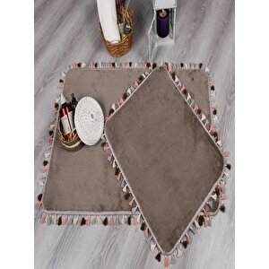 Modern Dekoratif Multi Saçaklı Klozet Takımı 60x100 60x100 cm
