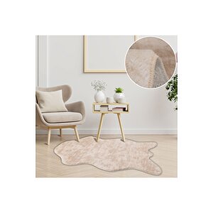 Myevilla Kaymaz Taban Peluş Krem Post ** 80x120 cm