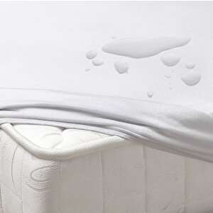 Fıtted Sıvı Geçirmez Alez Tek Çift Kişilik Beyaz Renk Yatak Koruyucu 150x200 cm