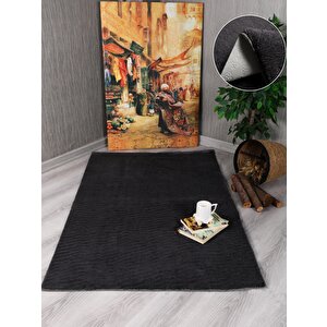 Modern Dekoratif Puffy Peluş Halı Yolluk 150x150 cm