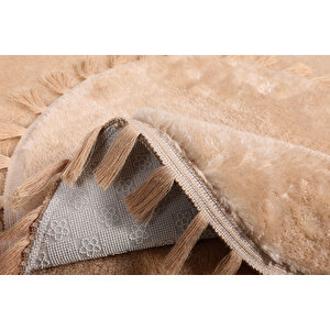 Modern Dekoratif Peluş Puffy Püskül Saçaklı Klozet Takımı 60x100 60x100 cm