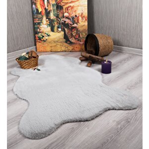 Tavşan Tüyü Dekoratif Ultra Yumuşak Post Peluş Kaymaz Halı 100x150 cm