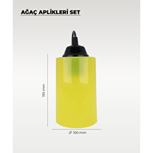 Neon Sarı Ağaç Feneri 6 Adet