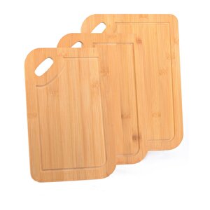 Bambu Kesme Tahtası 3 Boy Kesme Tahtası