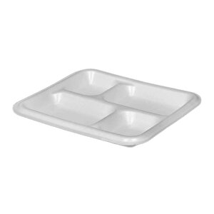 Dağyüce Tek Kullanımlık Köpük 4 Bölmeli Tabldot Köpük Tabak - 26.5x30 Cm. - 10 Adetlik 5 Paket