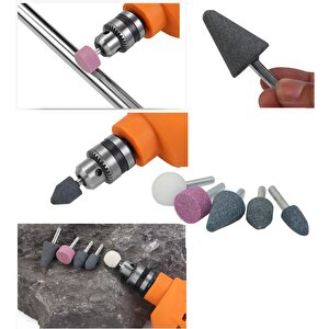 Matkap için zımpara taşı çelik tel fırça mop yaprak zımpara 10lu set zımparalama bileyleme pas temizleme matkap uçları
