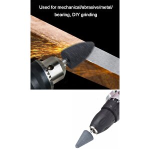Matkap için zımpara taşı çelik tel fırça mop yaprak zımpara 10lu set zımparalama bileyleme pas temizleme matkap uçları