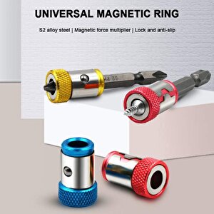 Manyetik mıknatıslama halkası 3 adet Manyetik Vida Tutucu 1/4 ph pz yıldız matkap ucu alçıpan vidalama