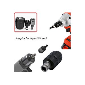 Somun Sökme Sıkma Makinesi Için 10mm Mandren Ve Bits Adaptör Seti 1/2 Hex (torklu Maki̇nalar İçi̇n)