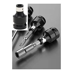 Somun Sökme Sıkma Makinesi Için 10mm Mandren Ve Bits Adaptör Seti 1/2 Hex (torklu Maki̇nalar İçi̇n)