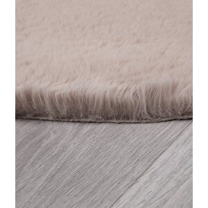 Dekoratif Tavşan Tüyü Ultra Yumuşak Peluş Yuvarlak Halı