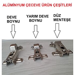 menteşe alüminyum kapak menteşesi Düz metal profil çerçeve menteşesi 2 adet takım