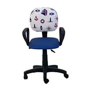 Depolife Çocuk Oyun Faaliyet Ofis Sandalyesi Koltuğu Mavi Arabalı