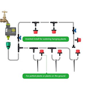 Elektronik Dijital Sulama Zamanlayıcı Programlanabilir Sulama Saati bahçe bitki damlalama ve sulama sistemi