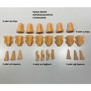 6 Cm Sütlü Kahve Süpürgelik Iç Köşe Dış Köşe Aparat