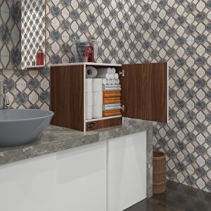 Kapaklı Mutfak Dolabı Melek29 Cvz 039x029x29 Banyo Ofis Komodin (m) Ceviz