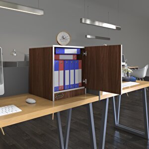 Kapaklı Mutfak Dolabı Melek29 Cvz 039x029x29 Banyo Ofis Komodin (m) Ceviz