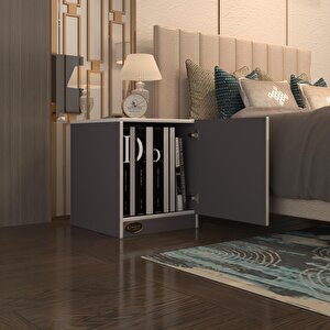 Kenzlife Kapaklı Mutfak Dolabı Melek29 Gri 039x029x29 Banyo Ofis Komodin (m)