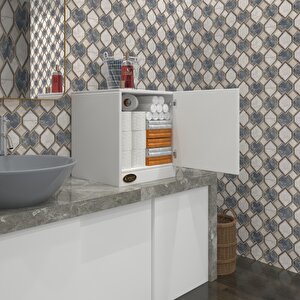 Kapaklı Mutfak Dolabı Melek29 Byz 039x029x29 Banyo Ofis Komodin (m) Beyaz