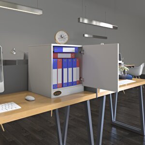Kapaklı Mutfak Dolabı Melek29 Byz 039x029x29 Banyo Ofis Komodin (m) Beyaz