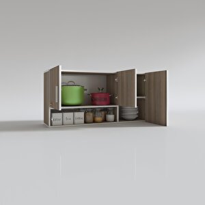 Hazır Mutfak Mirena32 Crd 060*120*32 Mutfak Banyo Dolabı Kapaklı Raflı
