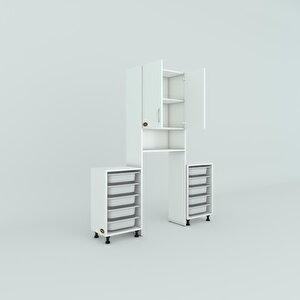 Çamaşır Makinesi Dolabı Sinemsepetduble Byz 05 Li Banyo Arkalıksız Kurutma Bulaşık