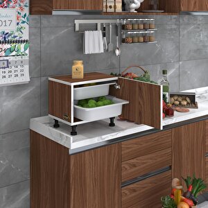Sepetli Mutfak Dolabı Ruberukapak Cvz 038x45x30 Kapaklı Banyo Çamaşır Beyaz 2 Li Sepet