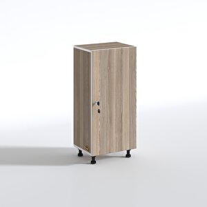 Kenzlife Sepetli Kilitli Mutfak Dolabı Ruberukilit Crd 098x45x30 Banyo Çamaşır Beyaz 7 Li Sepet