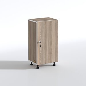 Kenzlife Sepetli Kilitli Mutfak Dolabı Ruberukilit Crd 086x45x30 Banyo Çamaşır Beyaz 6 Lı Sepet