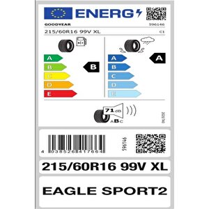 215/60 R16 99v Eagle Sport 2 Xl Oto Yaz Lastiği (üretim: 2024)