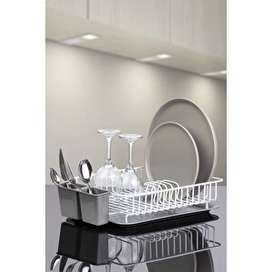 Metal Tek Katlı Modern Tabaklık  Bulaşıklık
