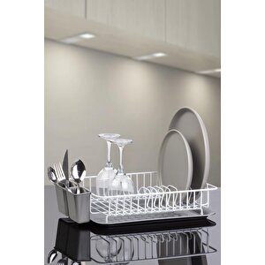 Metal Tek Katlı Modern Tabaklık  Bulaşıklık