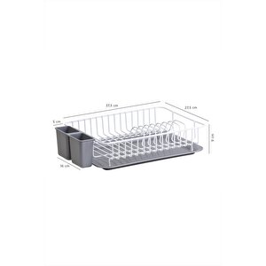 Okyanus Home Metal Tek Katlı Modern Tabaklık  Bulaşıklık