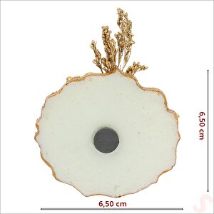 Kutulu Ve Kelebek Pleksili 6,5cm Epoksi Magnet, Altın-20 Adet