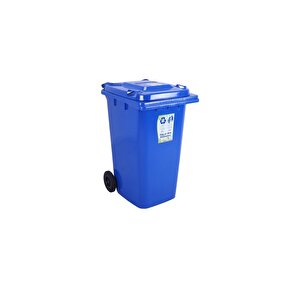 Sağlam Plastik Çöp Ve Atık Konteyneri 240 Lt Tekerlekli Orjinal Mavi