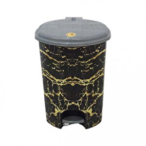 Sağlam Plastik Desenli Pedallı Çöp Kovası 3 Nolu İç Kovalı(18 Lt)