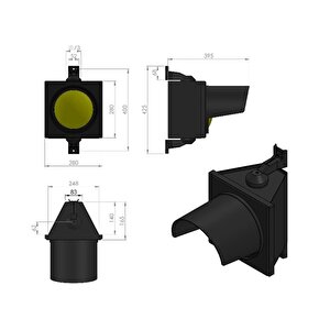 200 Mm Power Ledli Tekli Sinyal Verici, Trafik Lambası