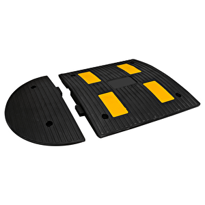 Reflektifli Kauçuk Hız Kesici 4 Bantlı, Yol Kasisi 50 X 50 X 4 Cm