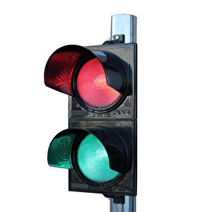 300 Mm Power Ledli Kırmızı Yeşil İkili Sinyal Verici, Trafik Lambası
