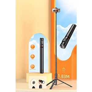 Torima C10 Çok Amaçlı Tripod Kumandalı Selfie Çubuğu Siyah