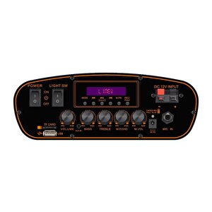 Torima Ndr-v12 Siyah Mikrofonlu Kumandalı Rgb Ledli Taşınabilir Tekerlekli Bluetooth Hoparlör
