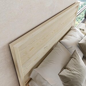 Hüma Model Vernikli Çam Ahşap Karyola ( Yatay ) 90x190 cm