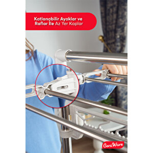Ceraware Silver Lüks Çamaşır Kurutmalık 3 Katlı Eco