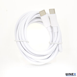 Winex Casper Via X30 Plus İle Uyumlu 3a 45w Type-c To Type-c 3metre Data Ve Hızlı Şarj Kablosu