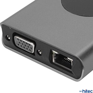 Schitec 15in1 Hub Kablosuz Şarj/type-c To 4k Hdmi/usba 3.0/tf Sd/vga/3.5mm/aux/pd/rj45 Gigabit Ethernet Dönüştürücü Adaptör