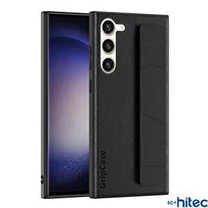 Schitec Samsung Galaxy S24 Uyumlu Premium  Case Parmak Askılı Telefon Kılıfı Siyah