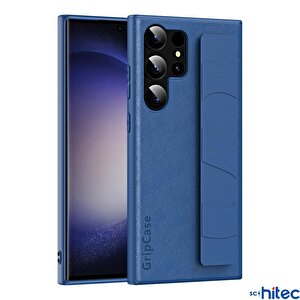 Schitec Samsung Galaxy S24 Ultra Uyumlu Premium Case Parmak Askılı Telefon Kılıfı Lacivert