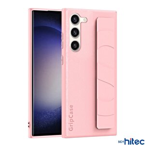 Schitec Samsung Galaxy S24 Uyumlu Premium Case Parmak Askılı Telefon Kılıfı Pembe