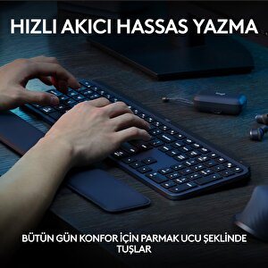 Logitech Mx Keys S Gelişmiş Aydınlatmalı Tam Boyutlu Kablosuz Türkçe Q Klavye - Siyah