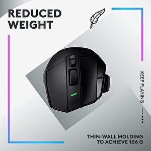 G G502 X Plus Kablosuz Hero 25k Sensörlü Rgb Aydınlatmalı Oyuncu Mouse - Siyah